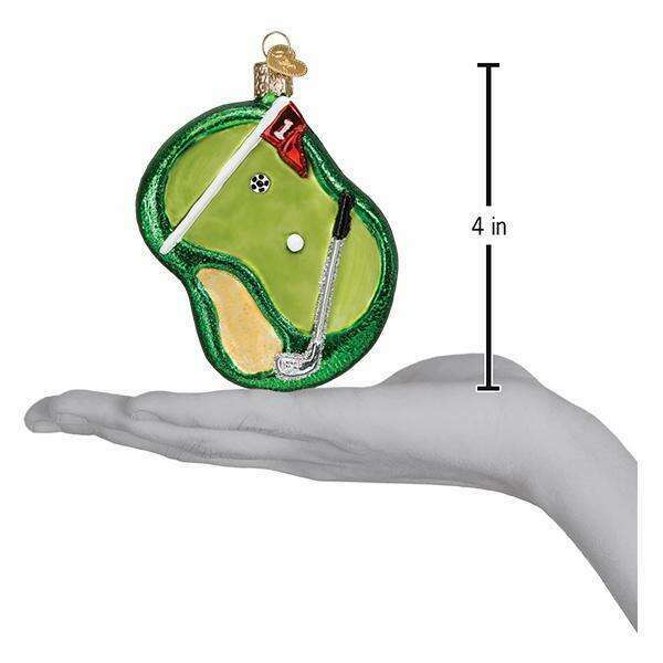 Old World Christmas Putting Green Blown Glass Ornament