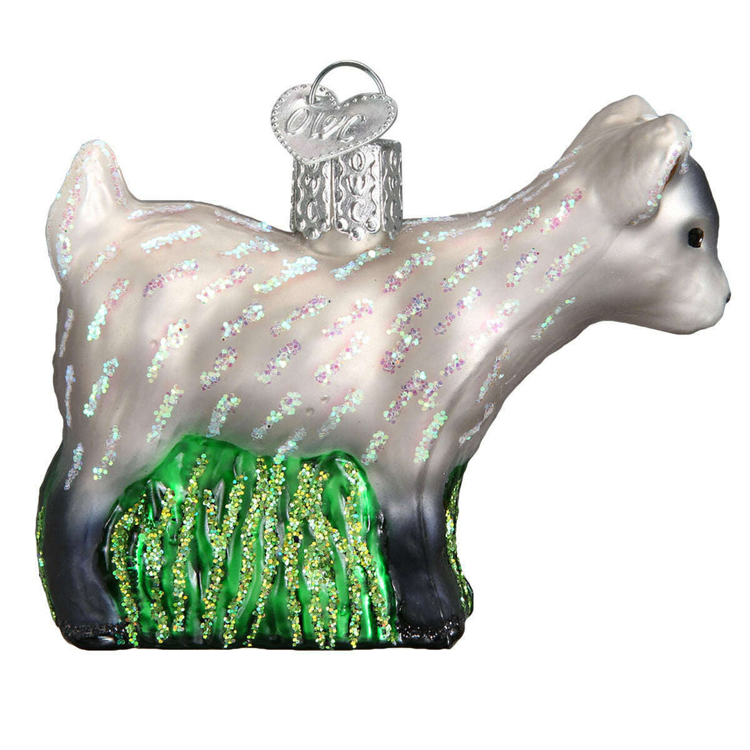 Old World Christmas Pygmy Goat Blown Glass Ornament