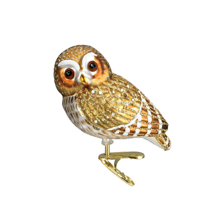 Old World Christmas Pygmy Owl Blown Glass Ornament