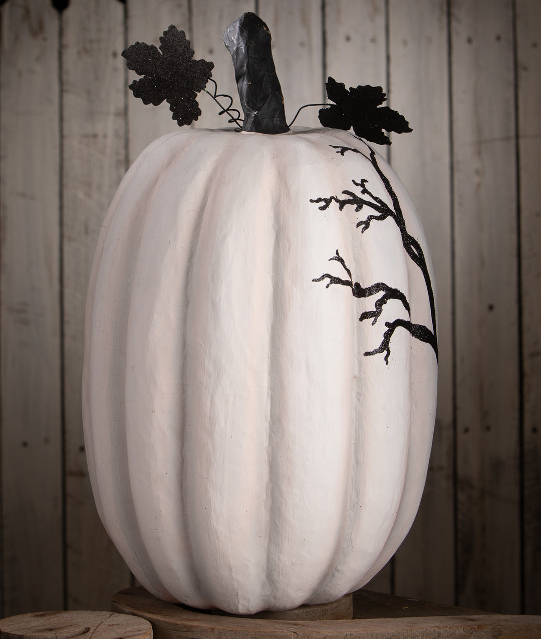 Black & White Raven Pumpkin by Bethany Lowe Designs, image 2