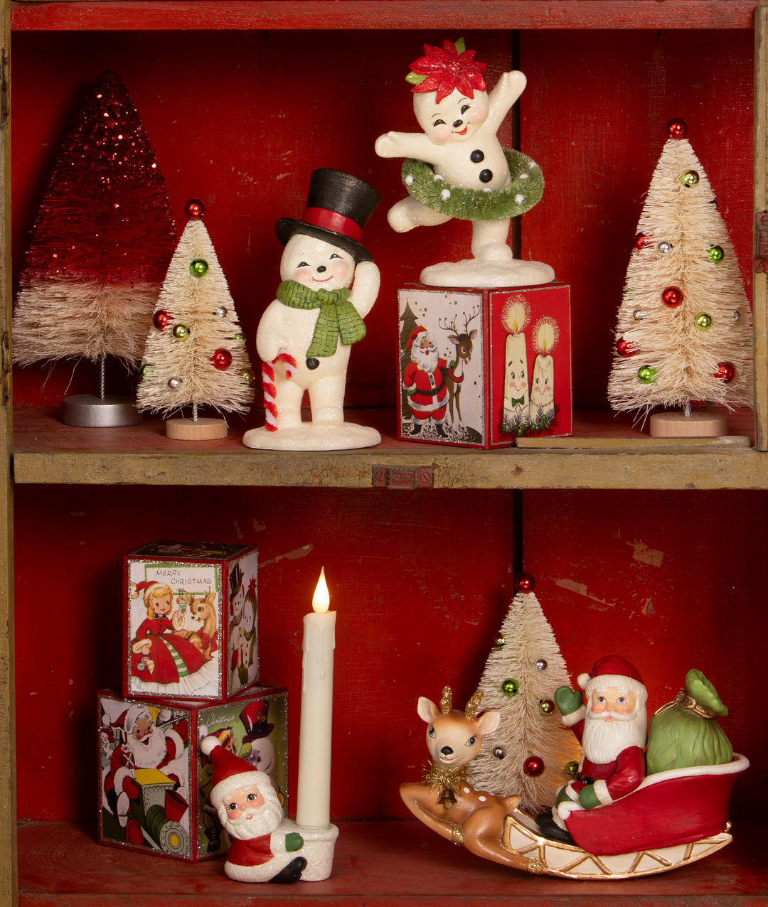 Rocking Santa in Sleigh by Bethany Lowe Designs, image 5