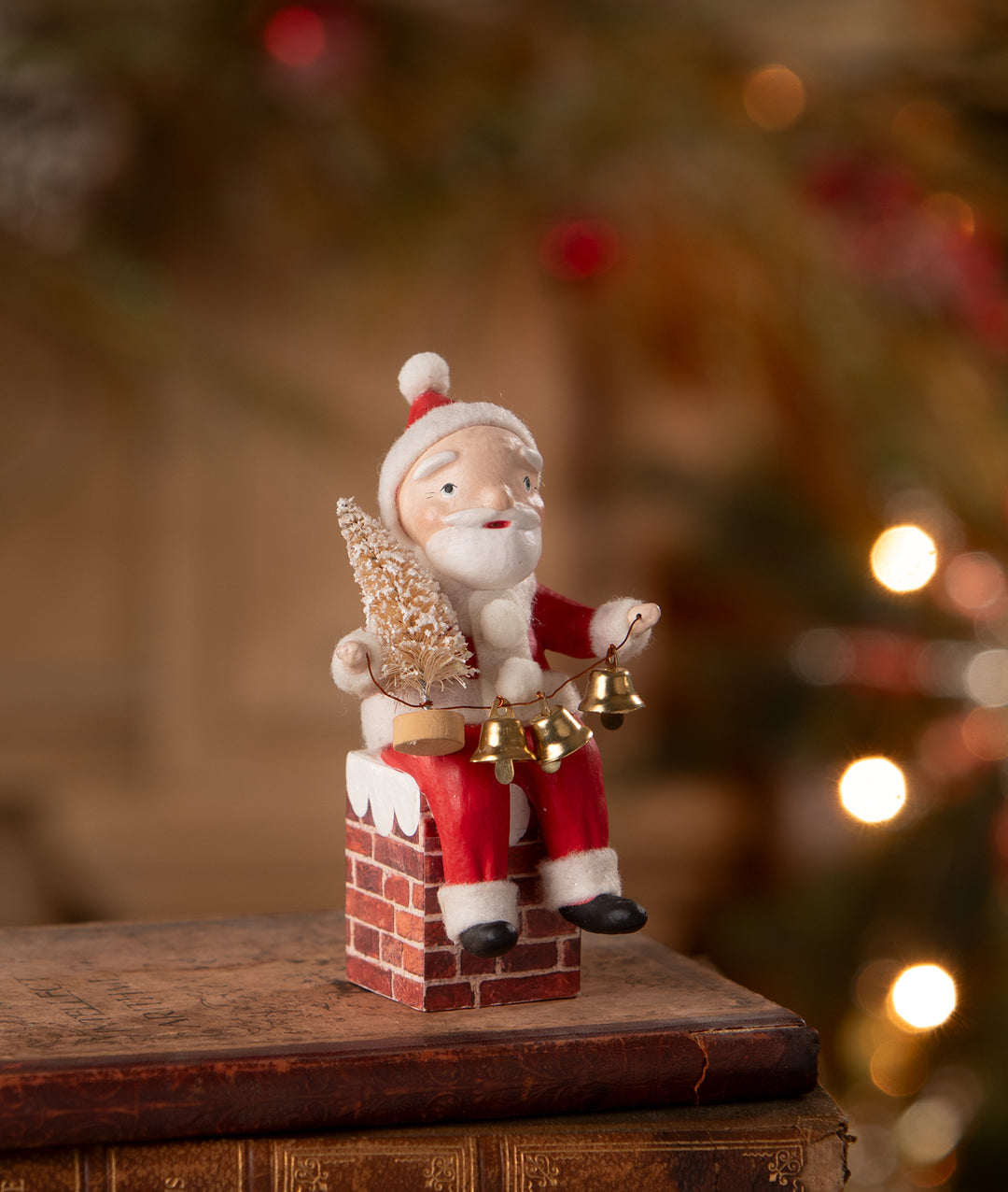 Santa on Chimney by Bethany Lowe Designs, christmas decor