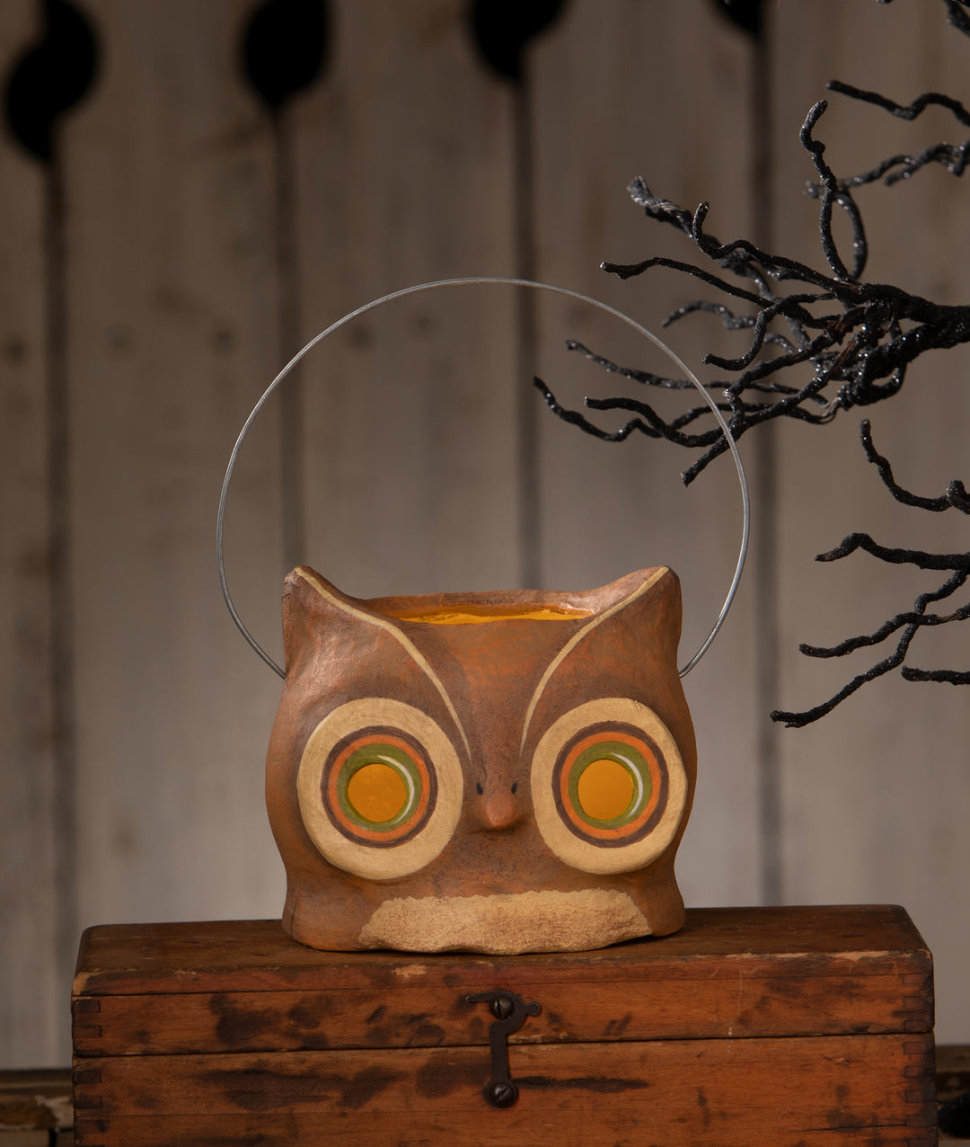 Small Hootin Owl Bucket by Bethany Lowe Designs, image 2