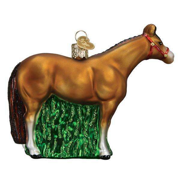 Old World Christmas Quarter Horse Blown Glass Ornament