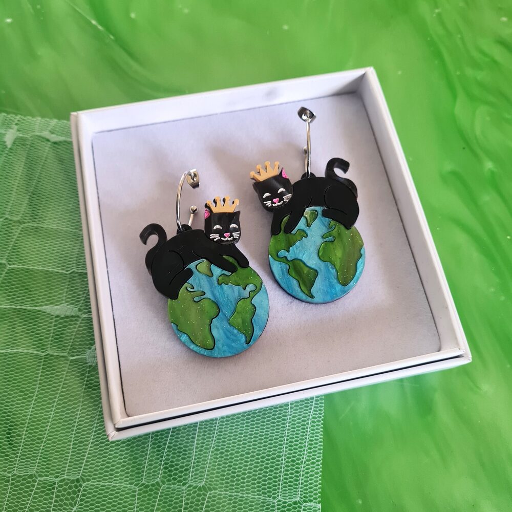 Queen Of The World Hoop Earrings by Cherryloco Jewellery 2