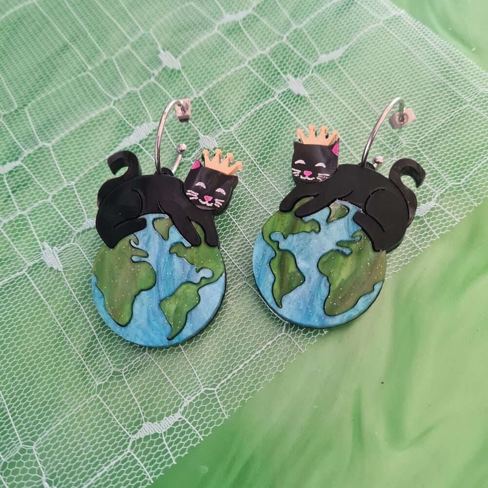 Queen Of The World Hoop Earrings by Cherryloco Jewellery