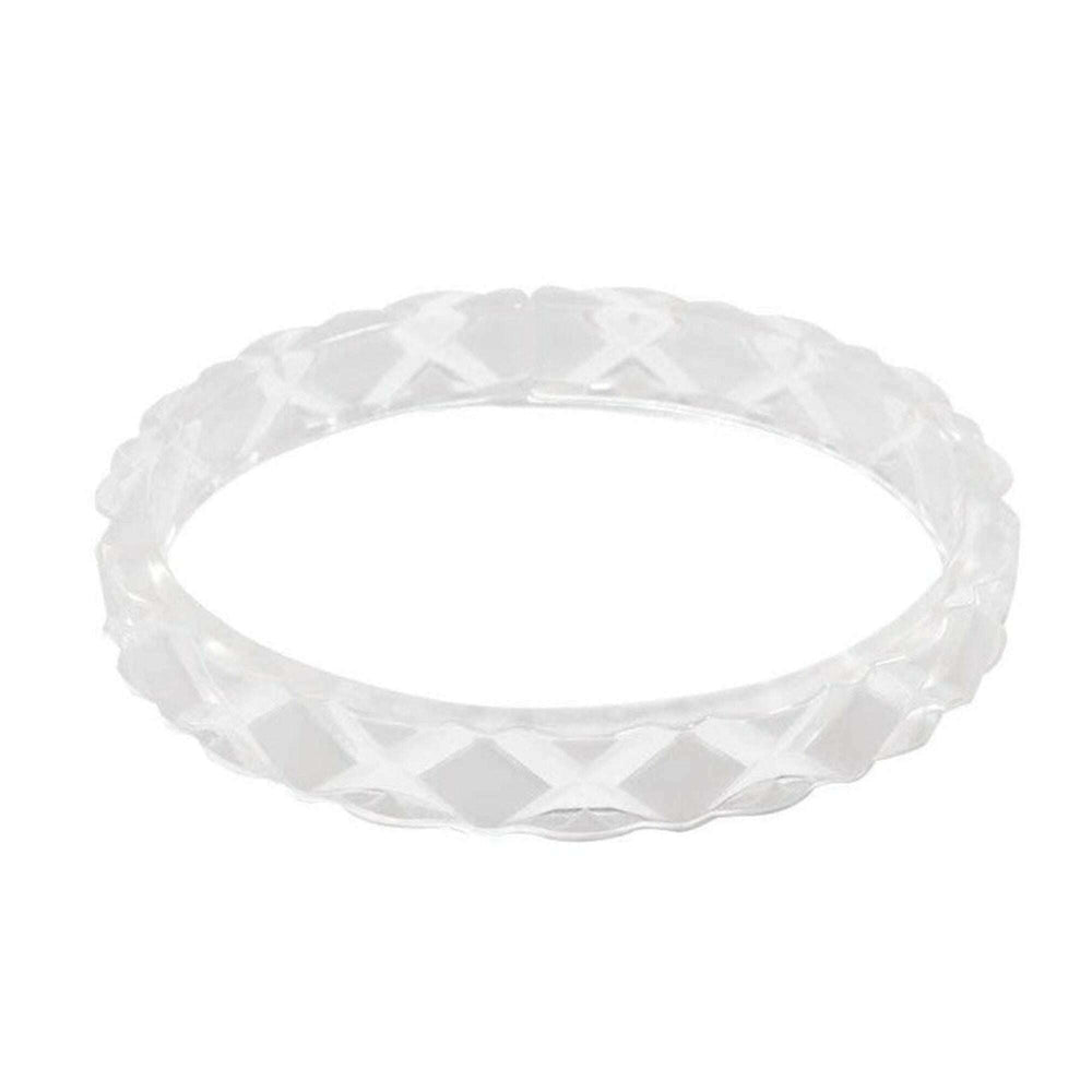 Quilted Resin Bangle Bracelet by Lipstick & Chrome