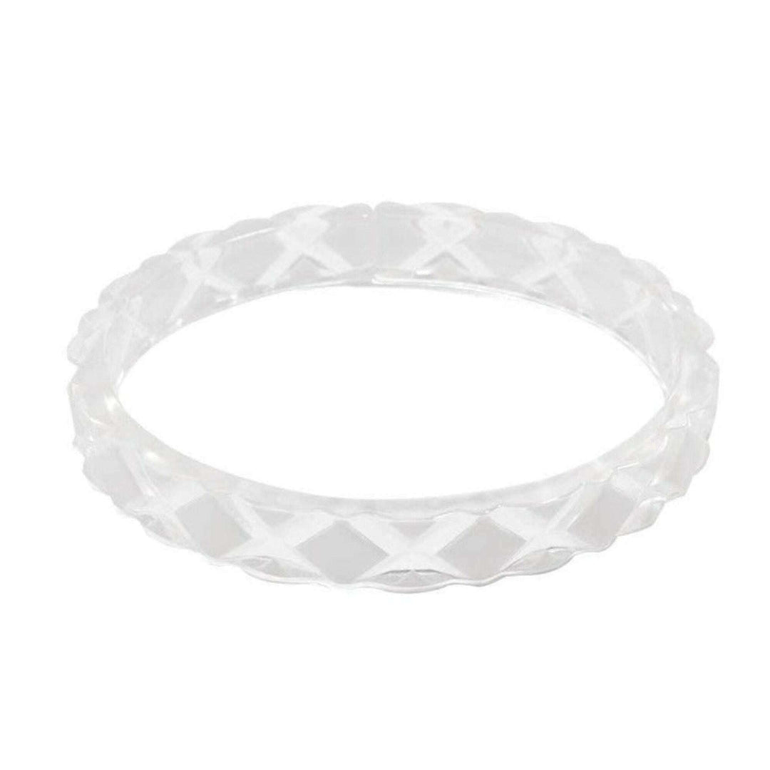 Quilted Resin Bangle Bracelet by Lipstick & Chrome