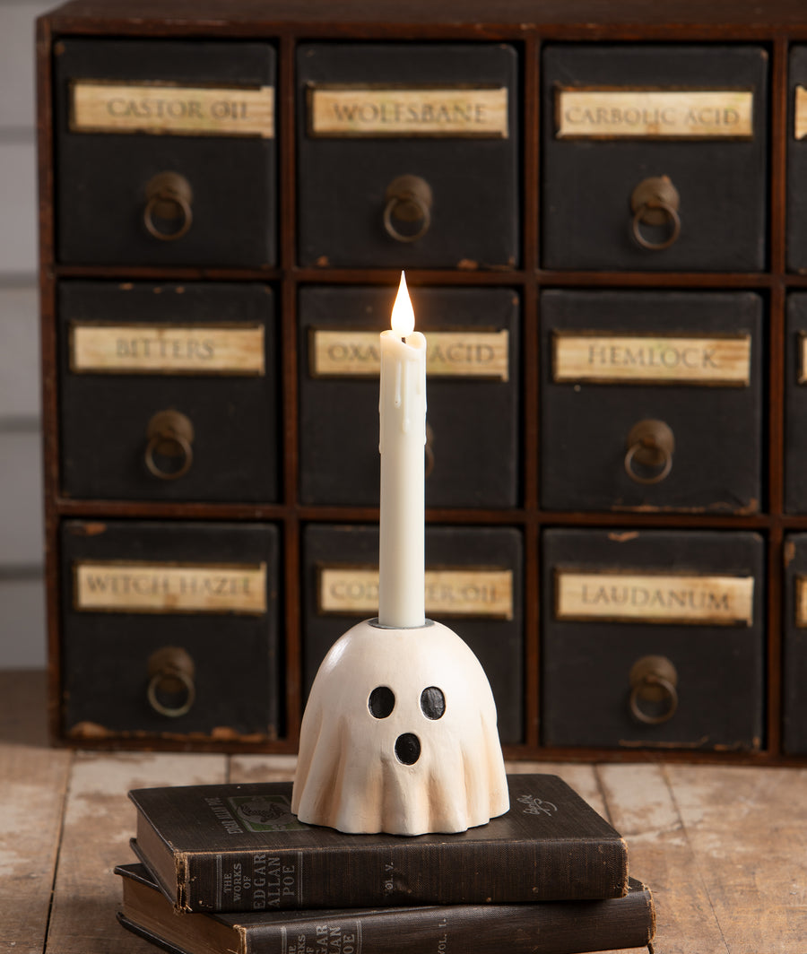 Surprised Ghost Candlestick by Bethany Lowe Designs, halloween decor