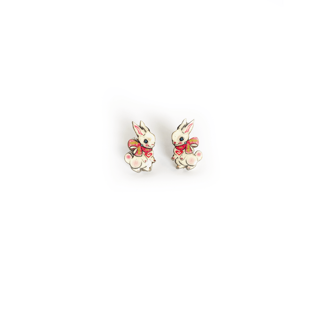 Rabbit Stud Earrings by Rosie Rose Parker