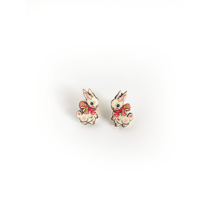 Rabbit Stud Earrings by Rosie Rose Parker