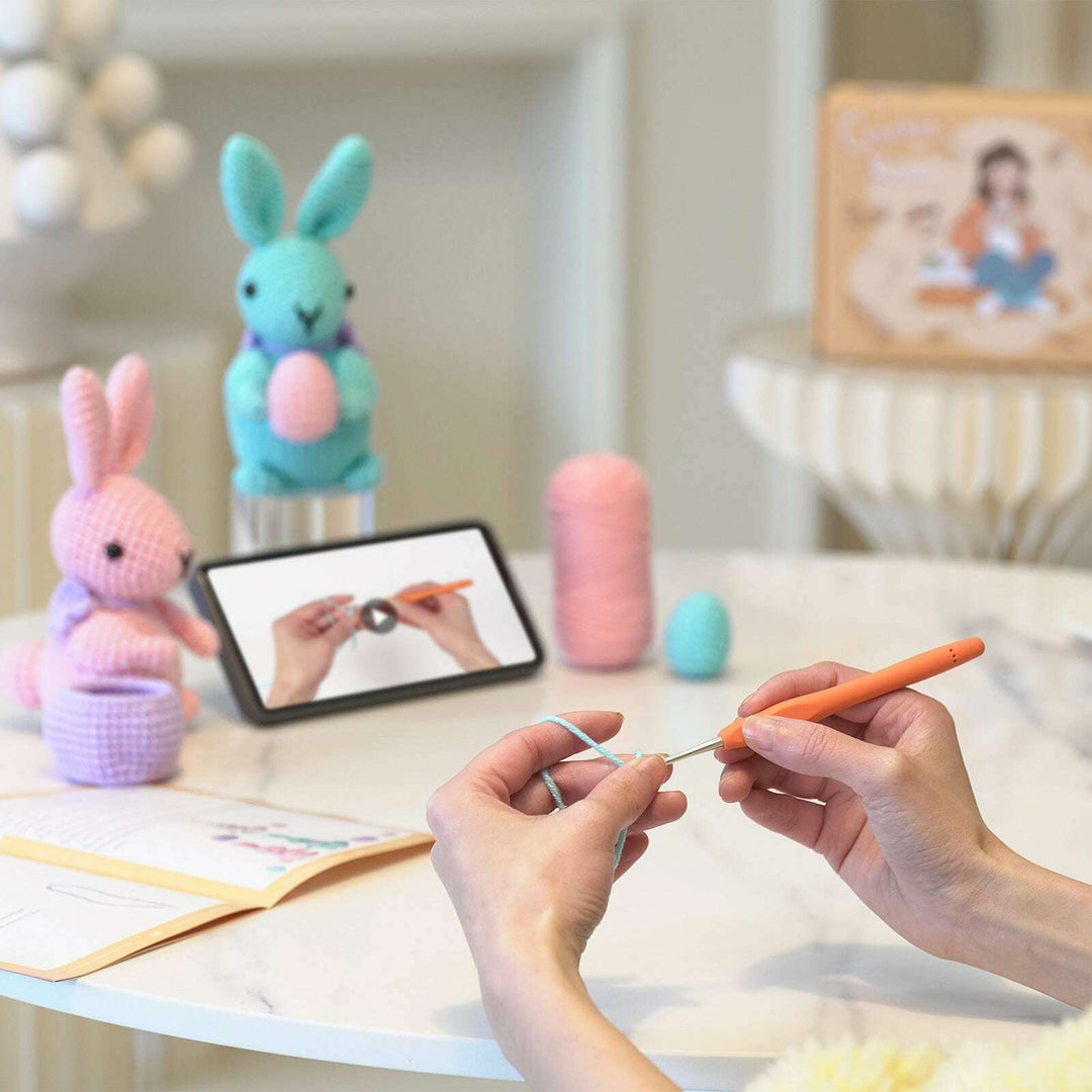 Rabbits Amigurumi DIY Crochet Kit Wizardi F07N8-M172
