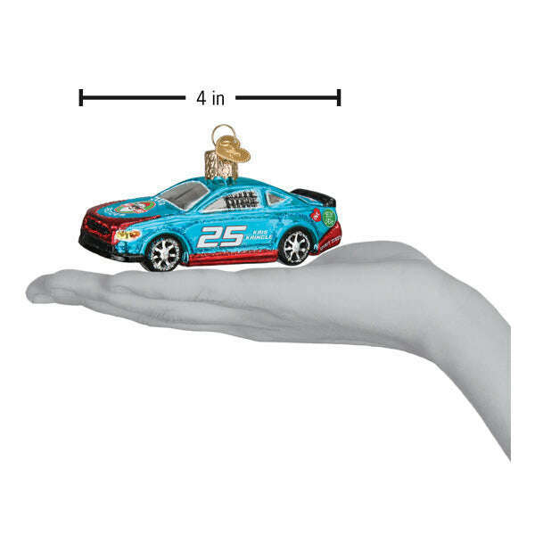 Old World Christmas Racing Sports Car Blown Glass Ornament