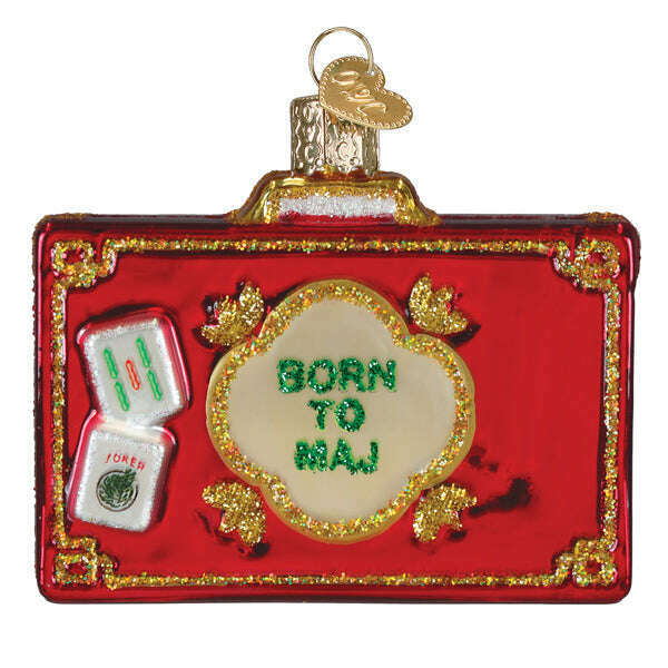 Old World Christmas Rack N Roll Mahjong Blown Glass Ornament