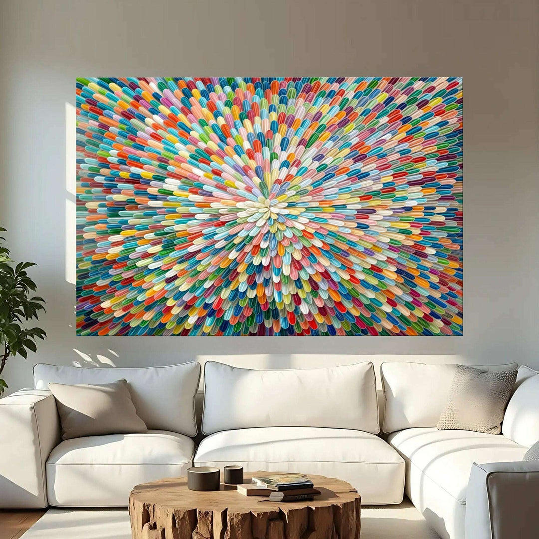 Radiant Bloom Abstract Wall Art