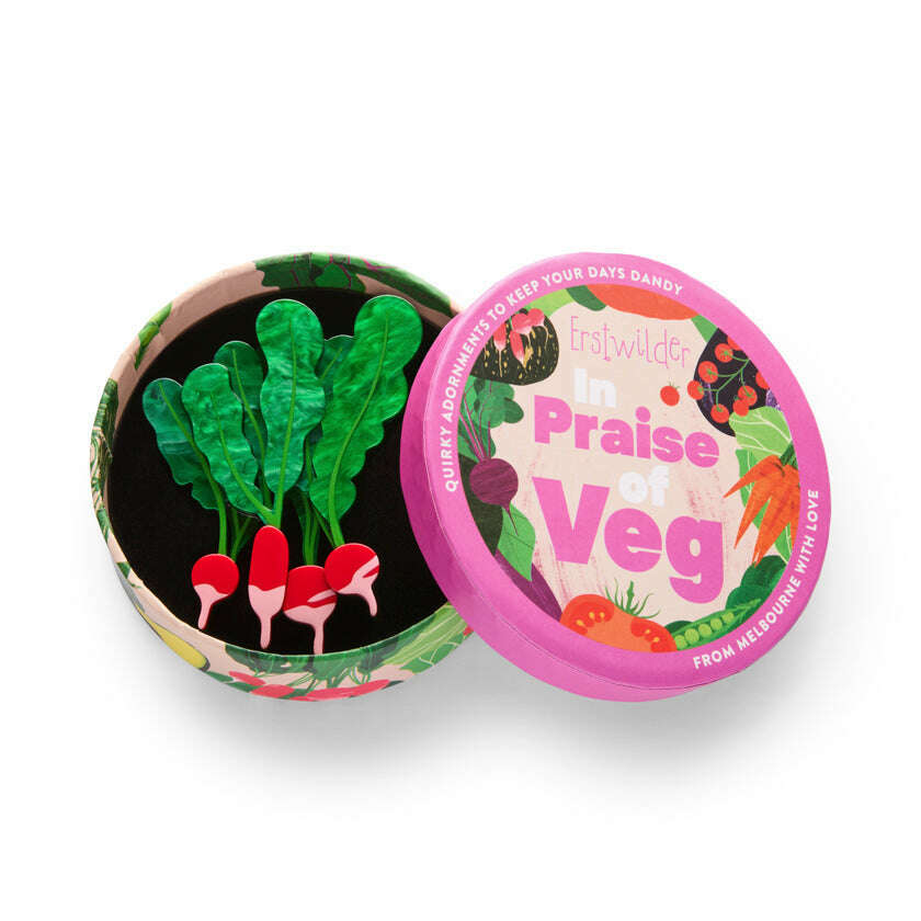 Radish Remedy Brooch by Erstwilder