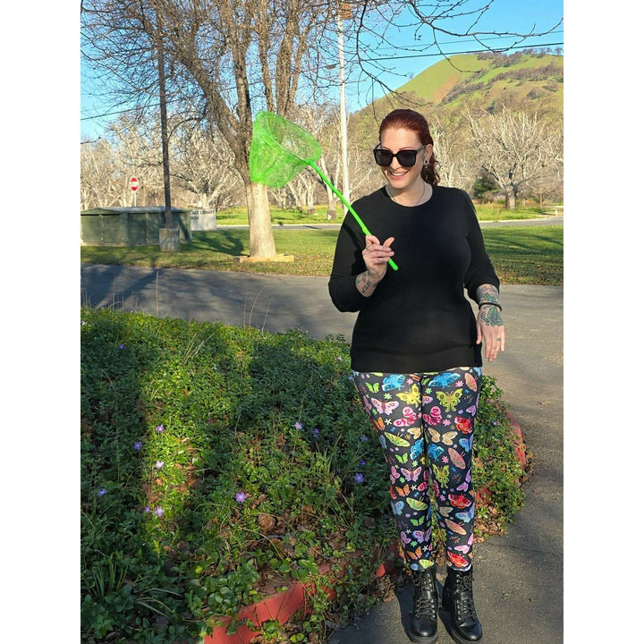 Rainbow Butterflies Leggings - High-quality Handcrafted Vibrant Spring Easter