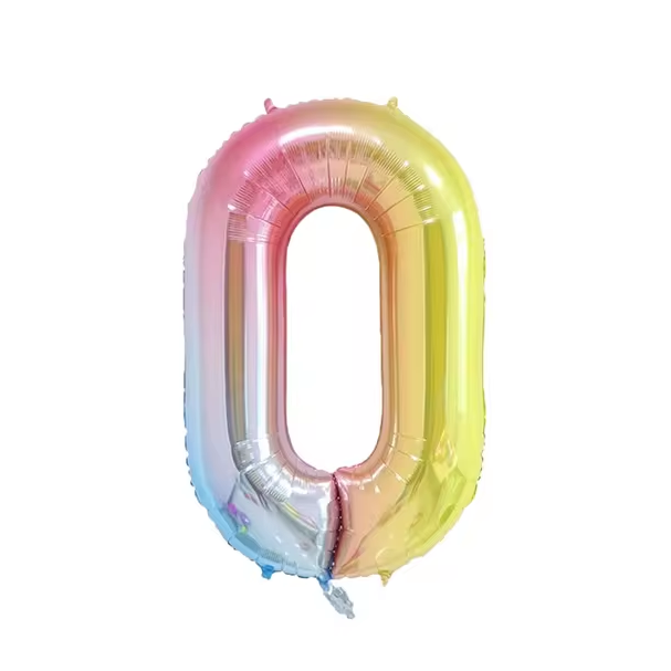 Rainbow Gradient Colorful Number Balloon Foil Balloon F07M1-77-0
