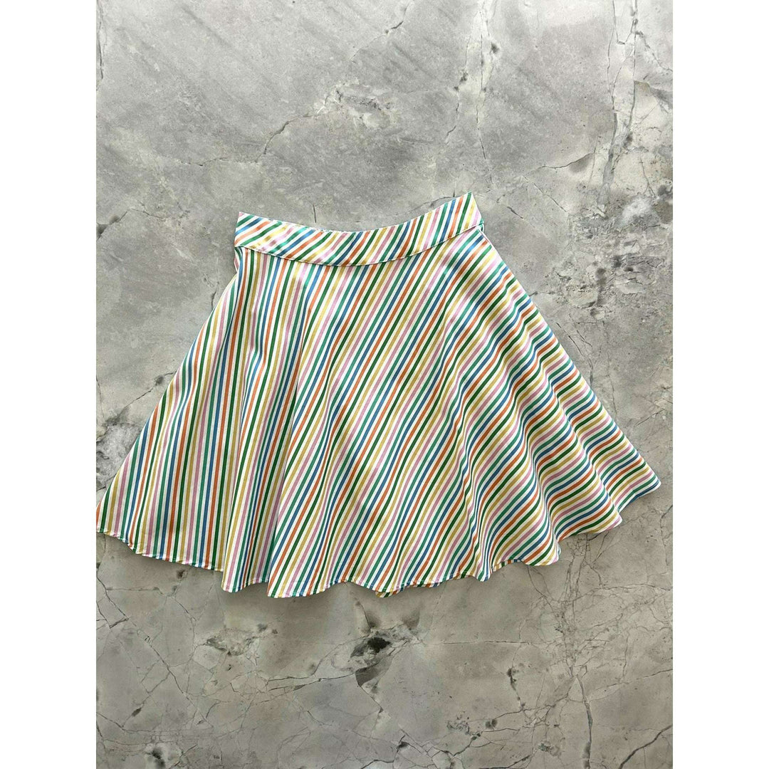 Rainbow Stripe Skater Skirt
