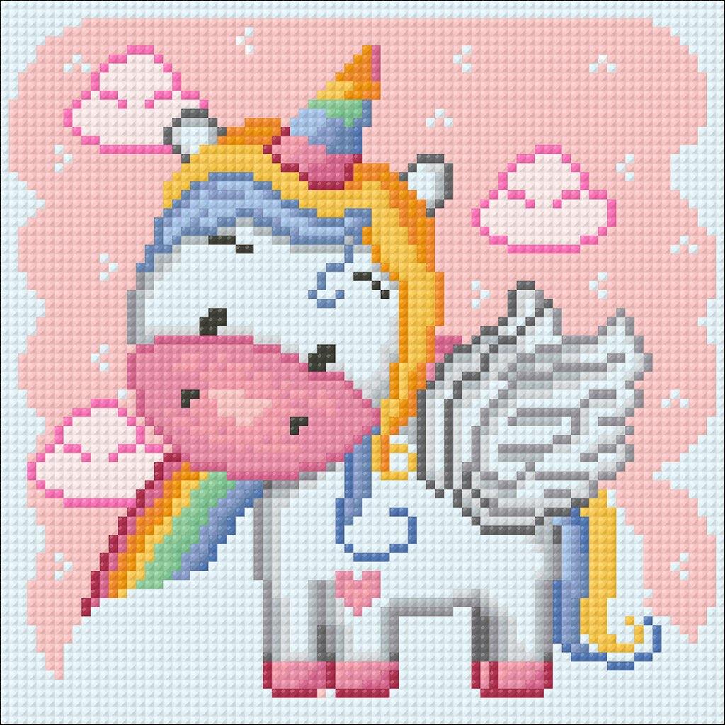 Rainbow Unicorn CS2703 7.9 x 7.9 inches Crafting Spark Diamond Painting Kit