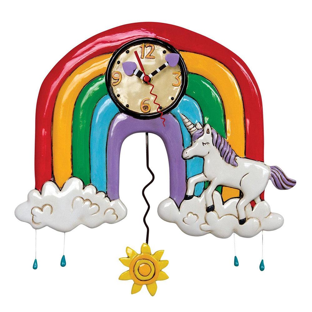 Rainbows & Unicorns Wall Clock by Allen Designs - Quirks!