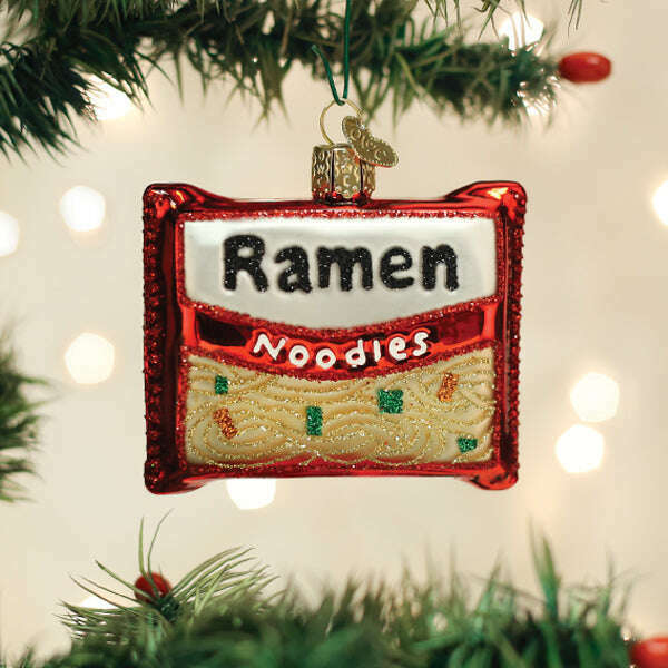 Old World Christmas Ramen Noodles Blown Glass Ornament