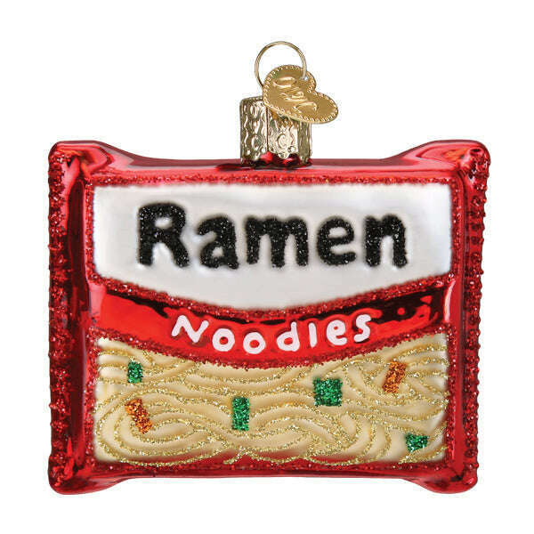 Old World Christmas Ramen Noodles Blown Glass Ornament