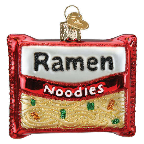 Old World Christmas Ramen Noodles Blown Glass Ornament