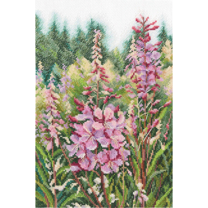 Raspberry candles of willowherbs M863 Counted Cross Stitch Kit