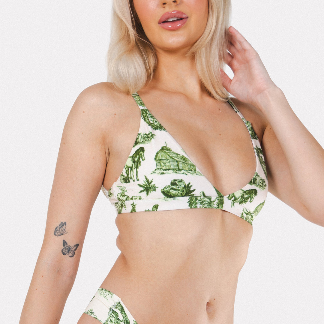 The Western Wonderland | Western Toile Boob Hammock™ Triangle Bralette