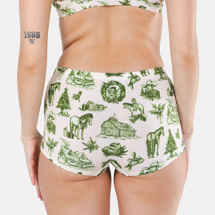 The Western Wonderland | Western Toile Modal Boyshort Underwear