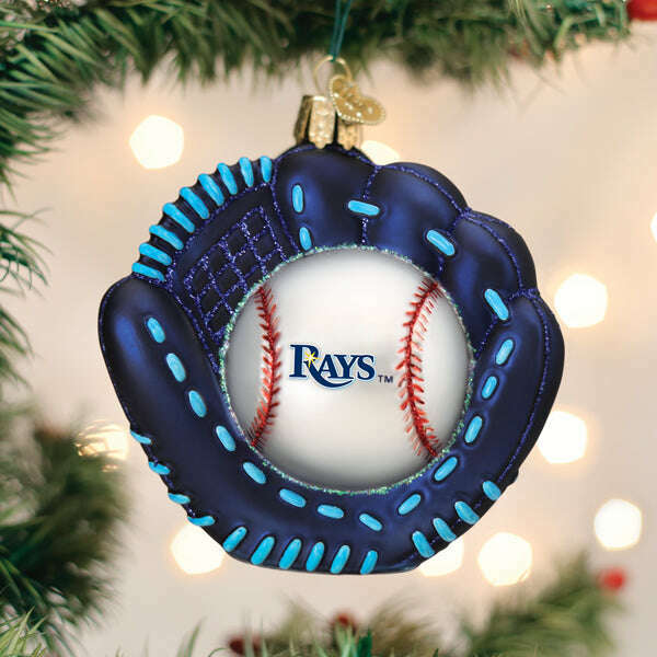 Old World Christmas Rays Baseball Mitt Blown Glass Ornament