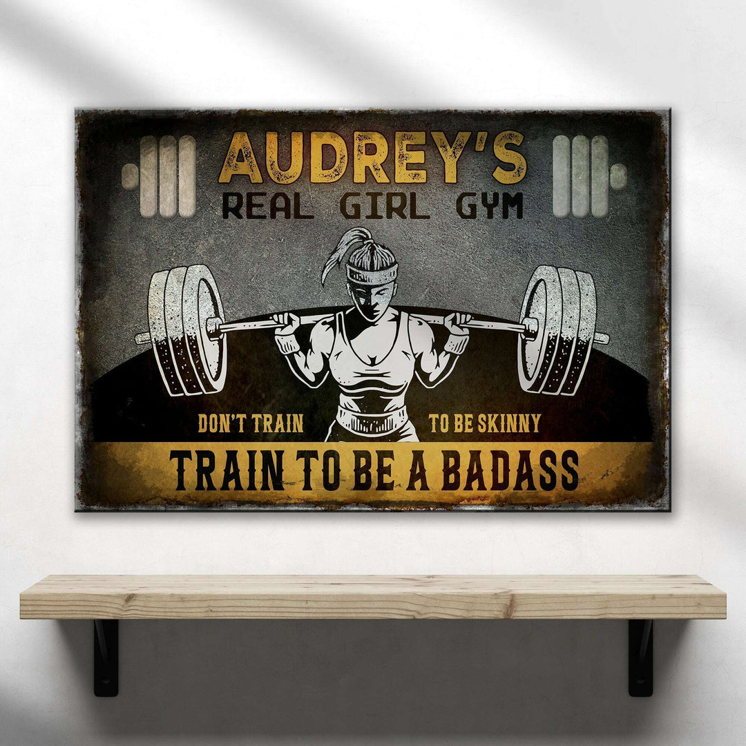 Real Girl Gym Sign