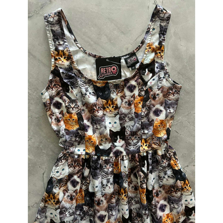 Realistic Cats Fit & Flare Dress
