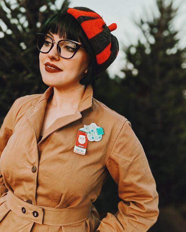 Rebel Without a Claus Christmas Brooch by Lipstick & Chrome - Quirks!