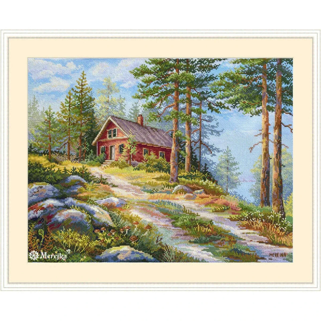 Red Cabin in the Woods K-254 Counted Cross-Stitch Kit