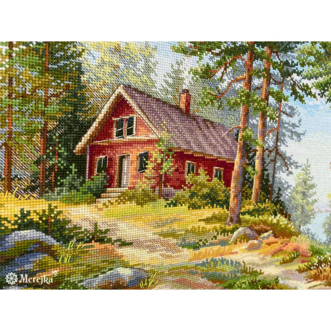 Red Cabin in the Woods K-254 Counted Cross-Stitch Kit