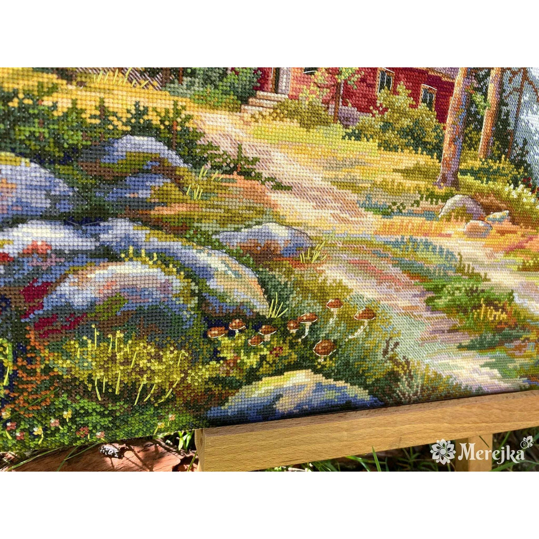 Red Cabin in the Woods K-254 Counted Cross-Stitch Kit