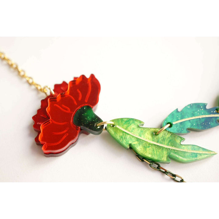 Red Carnation Necklace – view 3