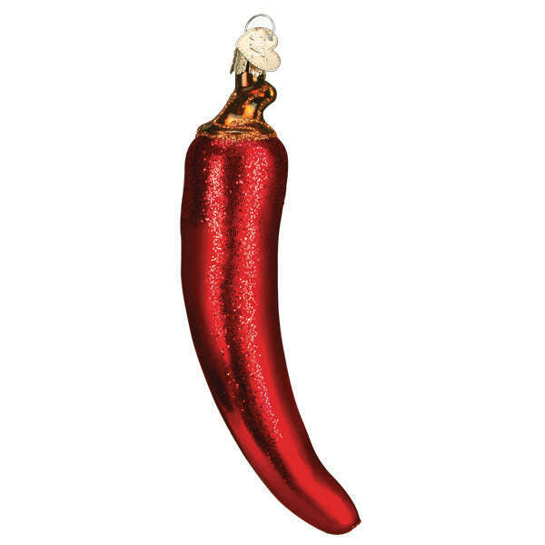 Old World Christmas Red Chili Pepper Blown Glass Ornament