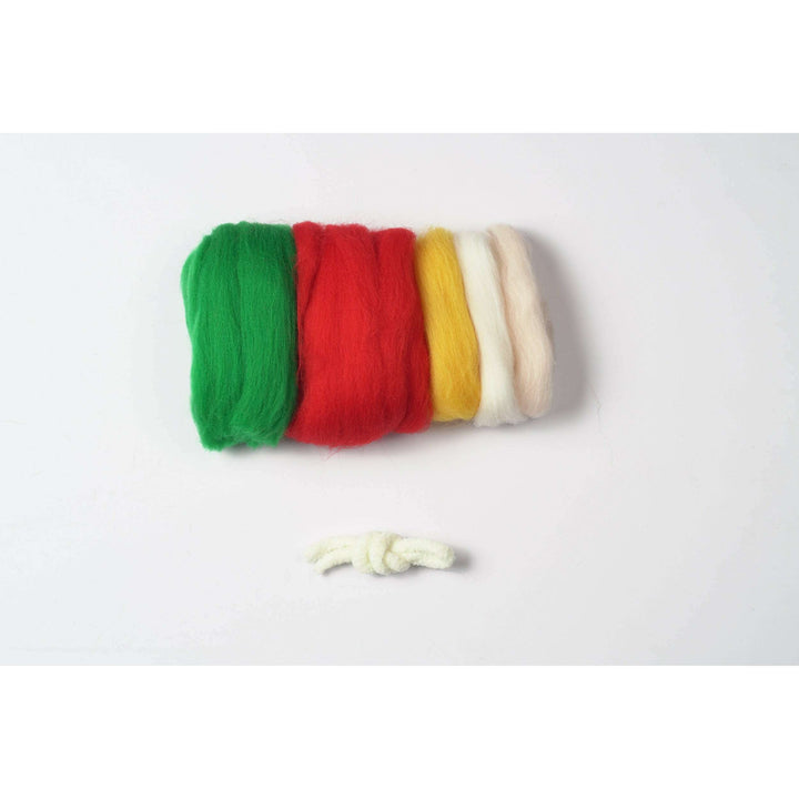 Red Christmas Gnome Needle Felting Kit. Wizardi DIY Wool Craft Kit F07N8-491