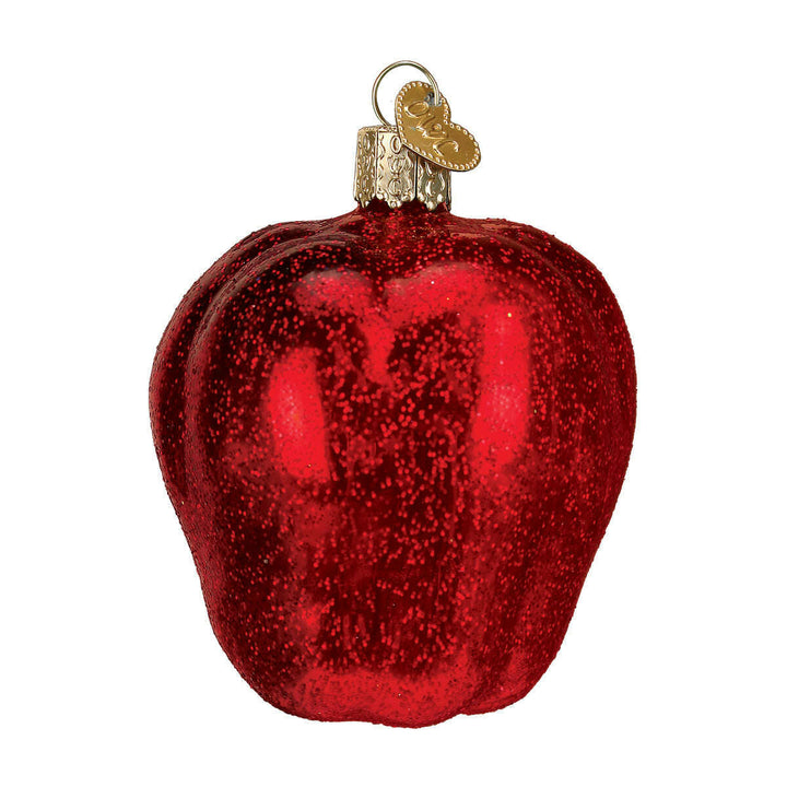 Old World Christmas Red Delicious Apple Blown Glass Ornament