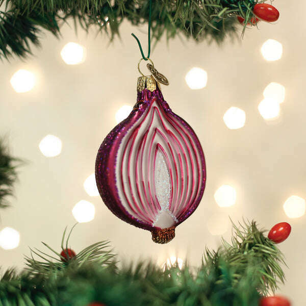 Old World Christmas Red Onion Blown Glass Ornament