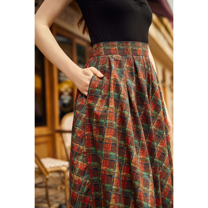 Red Plaid Doris Skirt