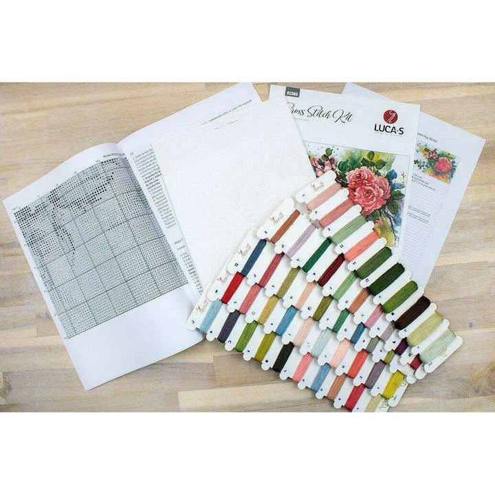 Red roses B2383L Counted Cross-Stitch Kit