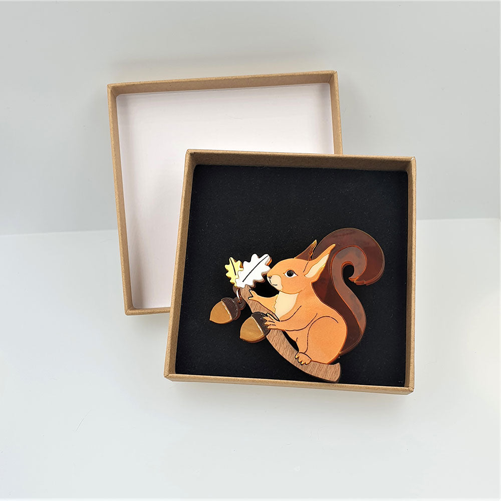 Red Squirrel Brooch by Cherryloco Jewellery 2