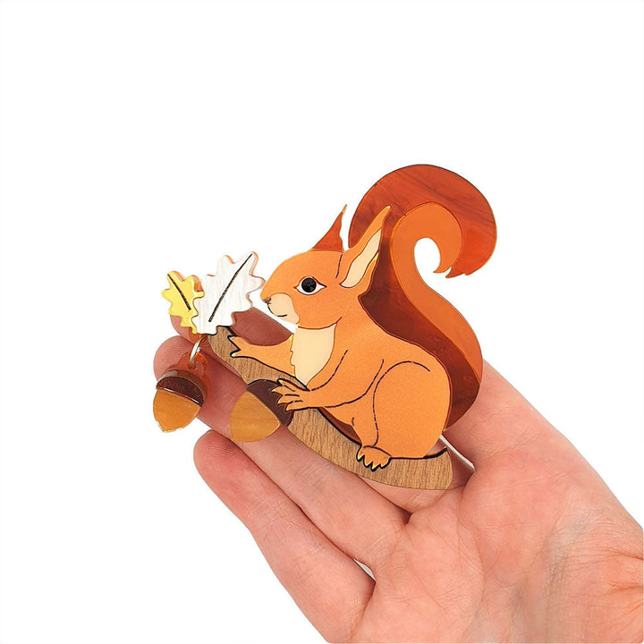 Red Squirrel Brooch by Cherryloco Jewellery 3