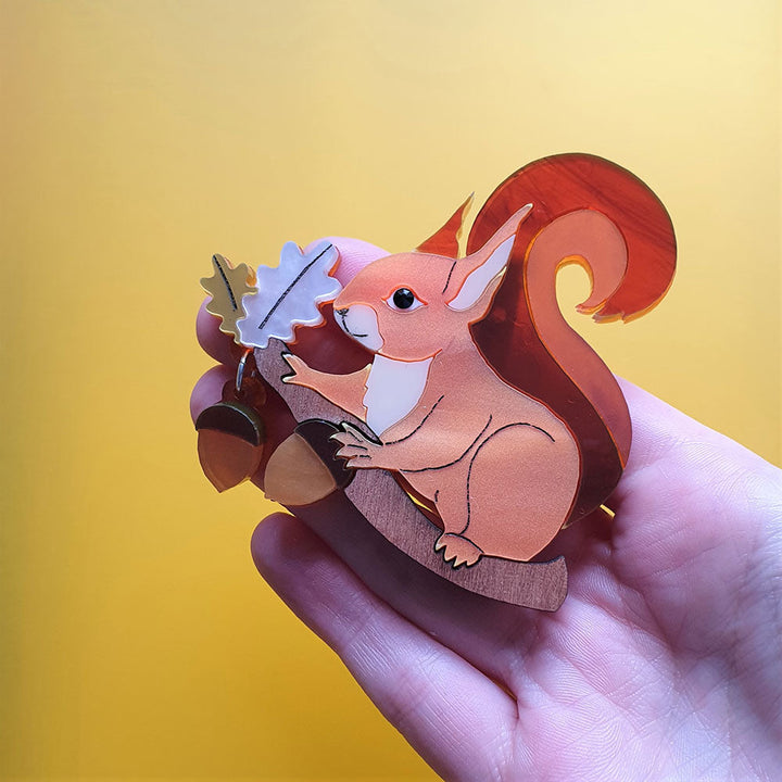 Red Squirrel Brooch by Cherryloco Jewellery 7