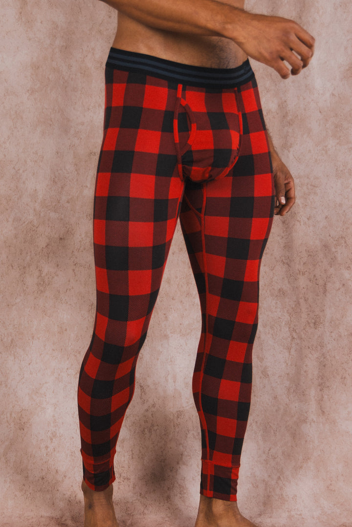 The Red & Black Lumberjack | Buffalo Check Ball Hammock® Long Johns