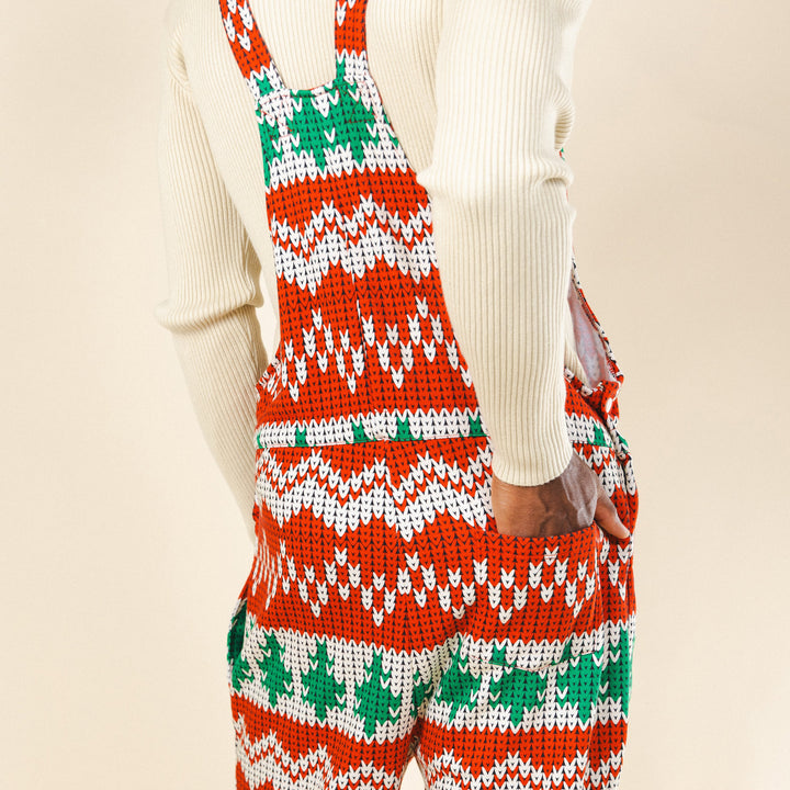 The Red Ryder | Fair Isle Knit Print Pajamaralls®
